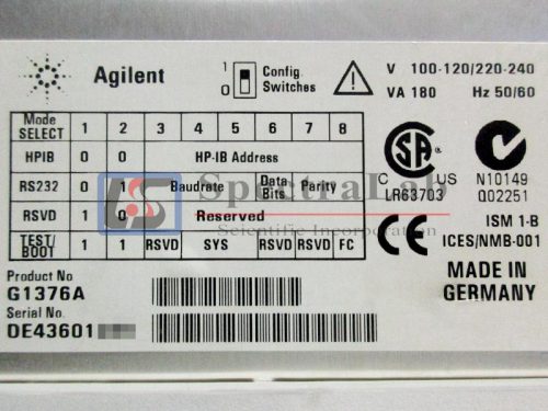 Agilent 1100 HPLC G1376A Capillary Pump DE43601XXX | Spectralab ...