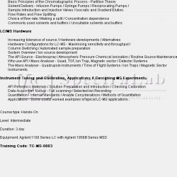 LC-MS Techniques and Operation