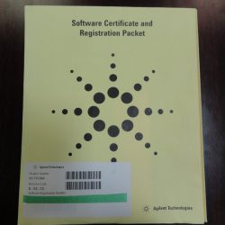 Agilent Software Certificate and Registration Packet P/N: G1701RA