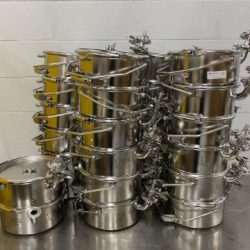 Hosokawa Powder Tester Stainless Steel Pots